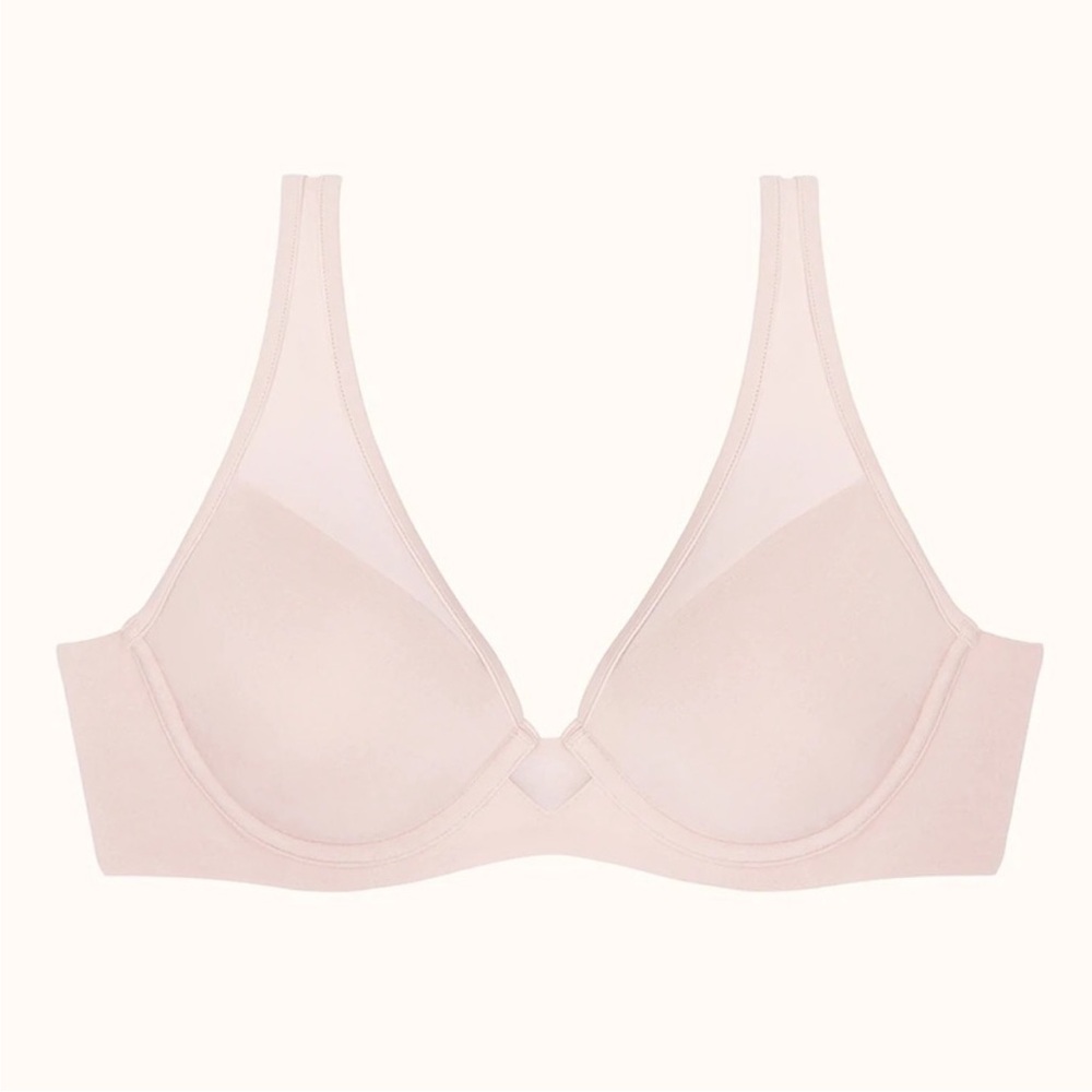 ThirdLove 24/7 Pima Cotton 24/7 Plunge Bra in Rose-Dust Size 34C1/2